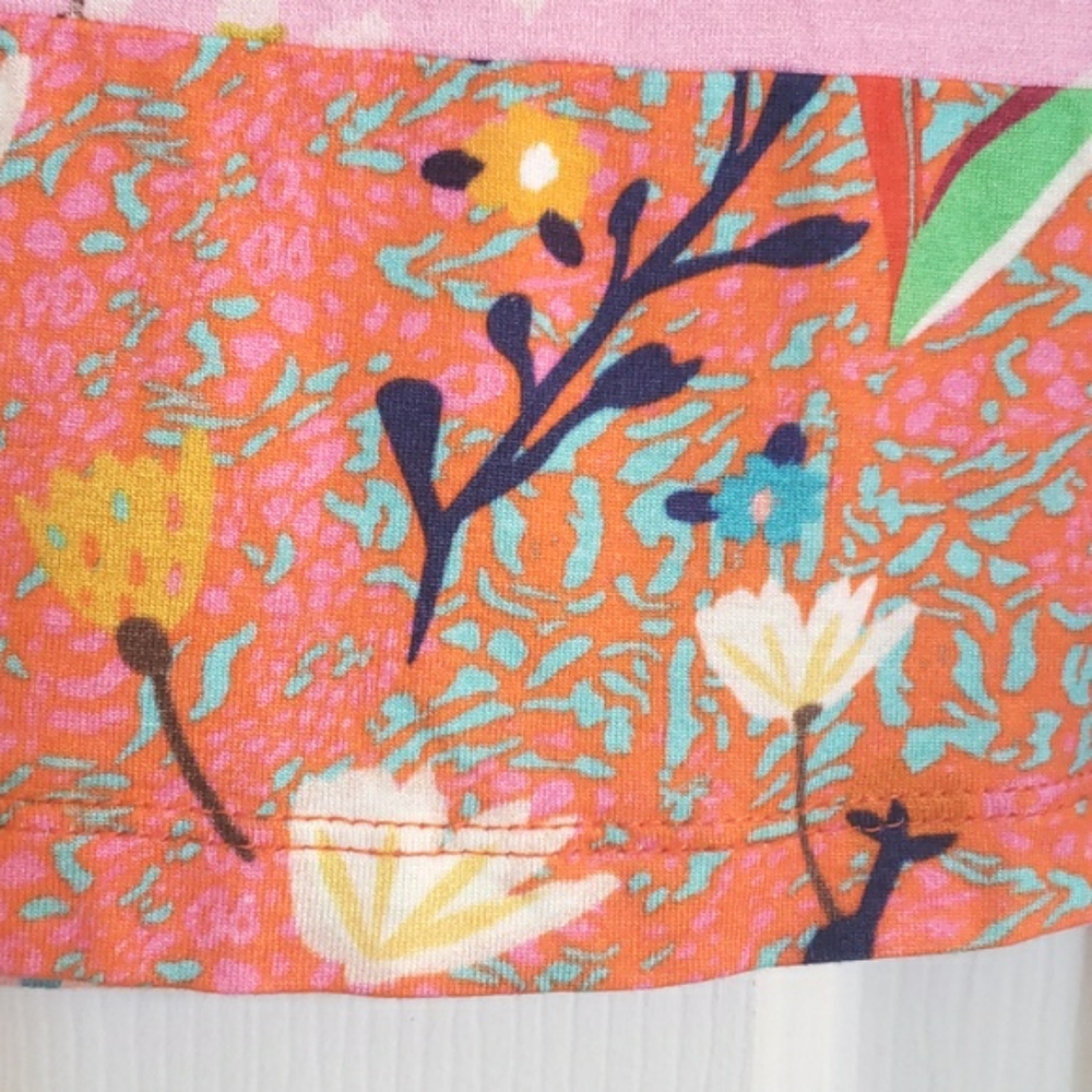 BENARES Pink Orange Bicycle Print Mini Skirt • Size Small - Picture 7 of 10